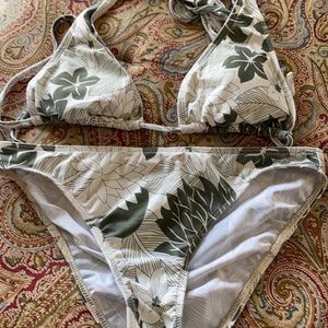 Rampage green and white bikini